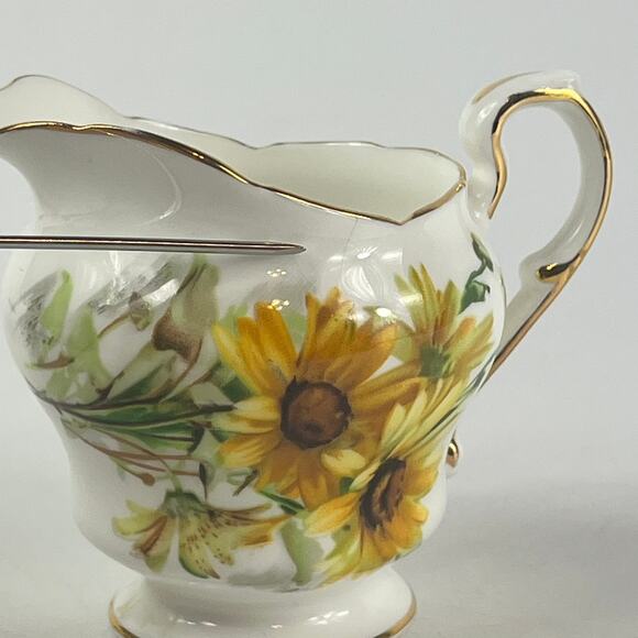 Paragon Brown Eyed Susan Creamer & Sugar Bowl Set Fine Bone China England Floral - Picture 15 of 16